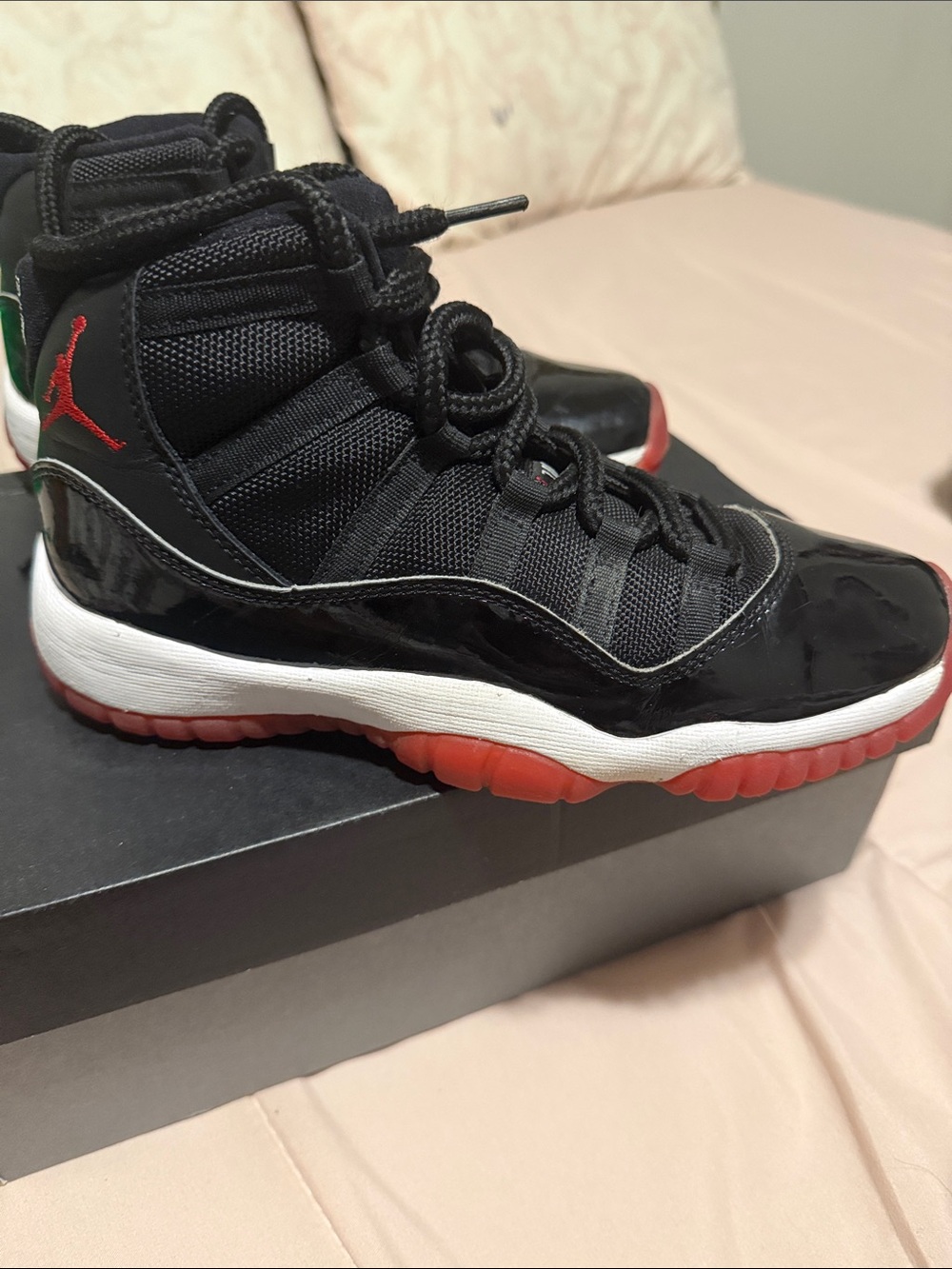 Jordan Kids' High-Top Sneakers in Black and Red